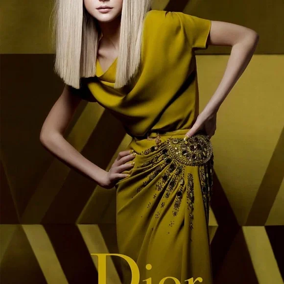 ***SOLD*** Christian Dior Galliano Fall 2007 Chartreuse Beaded Runway Dress - Picture 13 of 13